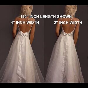120” ivory/off white sash